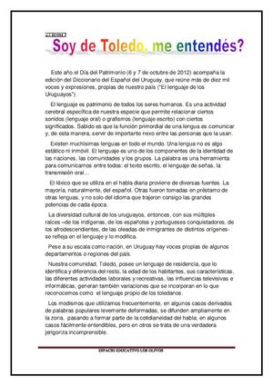 Soy de Toledo, me entendés?