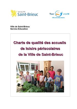 Ville de Saint-Brieuc : Charte de qualité des accueils   de loisirs périscolaires
