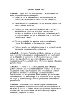 decreto 614 de 1984  articulo 2 - 9 - 34.