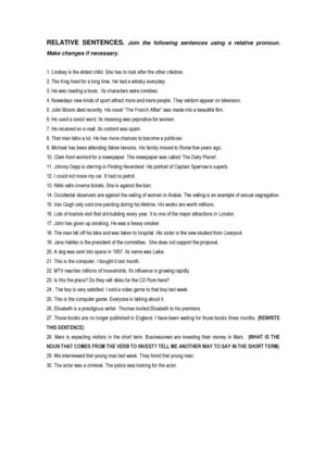 Relative clauses
