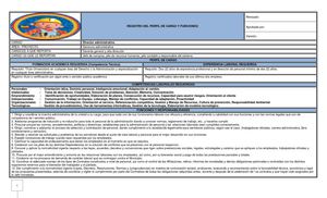 REGISTRO DEL PERFIL DE CARGO