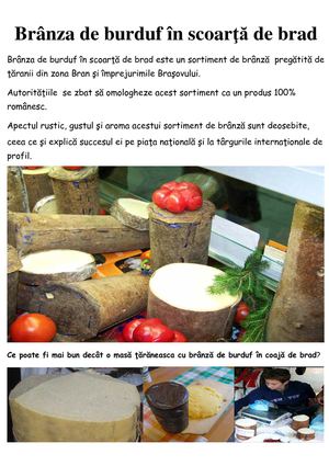 Brânza în coajă de brad!