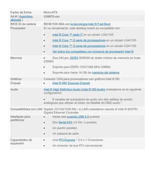 DESTOP BOARD INTEL DH61SA(TRADUCIDO)