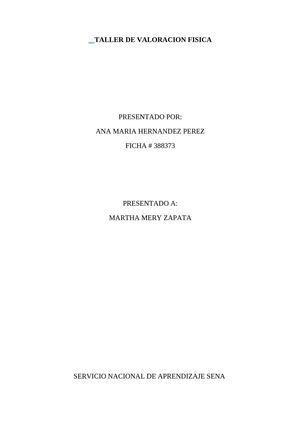 VALORACION FISICA