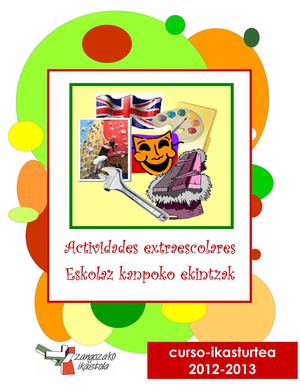 Eskolaz kanpoko ekintzak 2012-2013 iraila