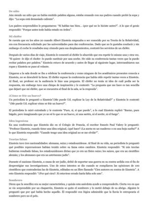 Anécdotas de Einstein