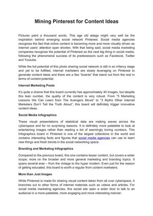 Mining Pinterest for Content Ideas