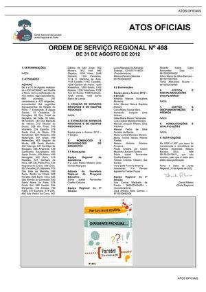 Ordem de Serviço Regional 498