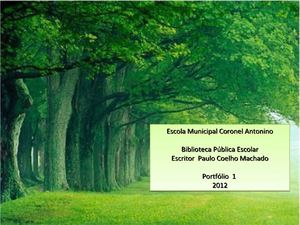 Registro de Atividades da Biblioteca Escolar Escritor Paulo Coelho Machado