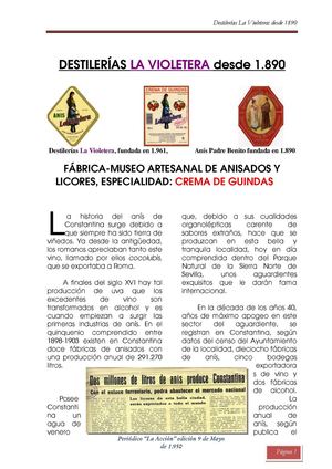 DESTILERÍAS LA VIOLETERA desde 1.890