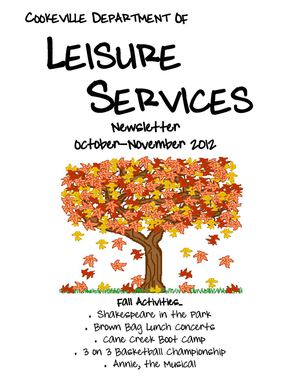 Cookeville Leisure Services October/November 2012 Newsletter