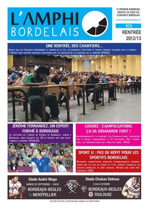 Journal l'Amphi Bordelais N°25 - Mardi 18 Septembre 2012
