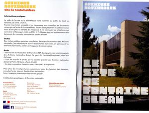 Site des archives nationales à Fontainebleau