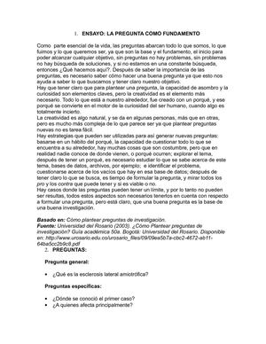 Planteamiento de preguntas