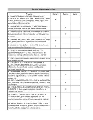 Encuesta Diagnostica de Escritura