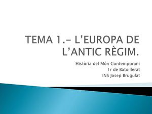 L'Europa de l'Antic Règim