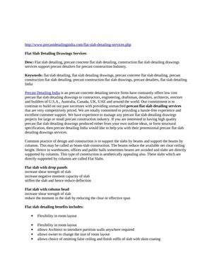 Precast Concrete Flat Slab Detailing Drawings