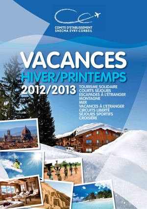 Catalogue Vacances Adultes Hiver Printemps 2012 - 2013