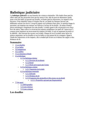 Balistique judiciaire