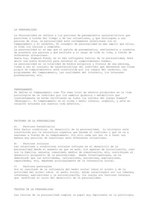 LA PERSONALIDAD