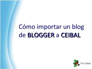 Aprendiendo a importar blogs
