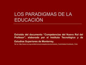 LOS PARADIGMAS EDUCATIVOS