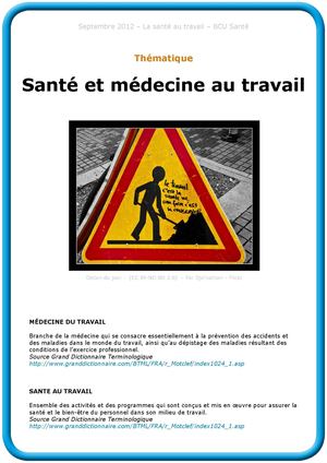 Santé au travail BCU Santé