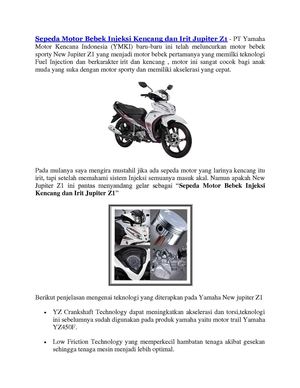 Sepeda Motor Bebek Injeksi Kencang dan Irit Jupiter Z1