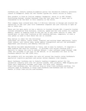 Carkhana Launches Roadpoint India Car GPS Tracker System For Retail Online In India