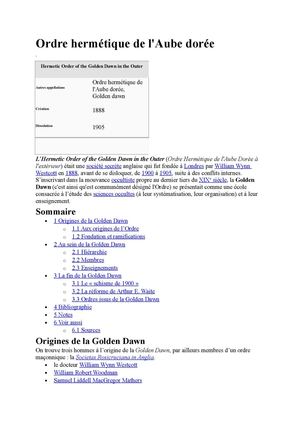 Ordre hermétique de l'Aube dorée