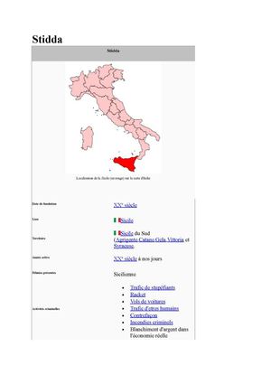 Stidda societé mafieuse italienne