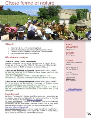 Classe ferme et nature