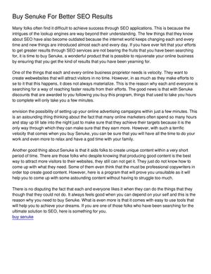 Buy Senuke For Better SEO Results