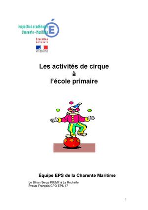 Les activités de cirque à l'école élémentaire