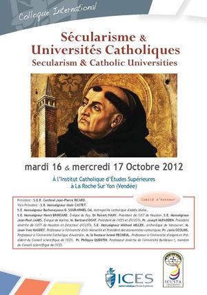 ICES / ICUSTA - Sécularisme et Universités Catholiques - Catholic universities and secularism