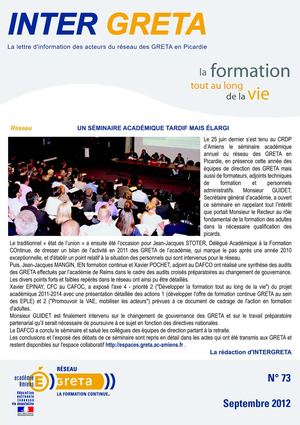 INTERGRETA SEPTEMBRE 2012 (N° 73)