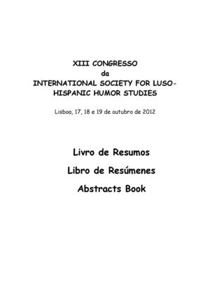 Livro de Resumos do XIII Congresso da International Society for Luso-Hispanic Humor Studies