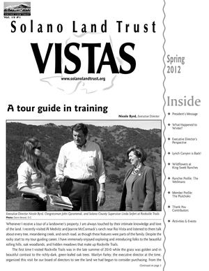 Spring 2012 Vistas Newsletter, Solano Land Trust