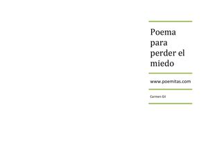 Poema para perder el miedo
