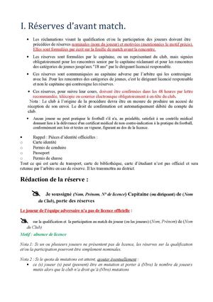 Modèles de Réserves