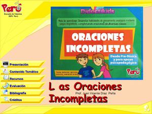 Oraciones Incompletas 