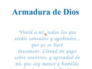 armadura de Dios efesios 6 