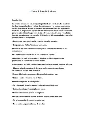proceso de desarrollo del software