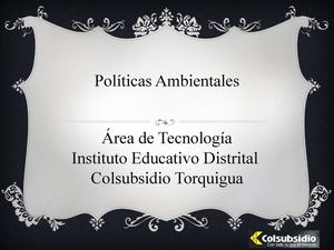 Politicas Ambientales