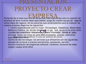 PROYECTO CREAR EMPRESA