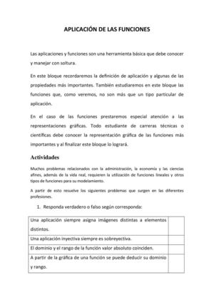 APLICACIÓN DE LAS FUNCIONES