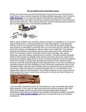 All you wanted to know about p90x program