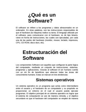 QUE ES UN SOFTWARE