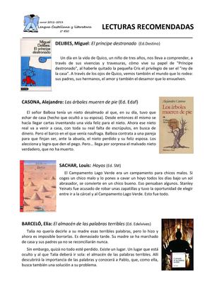 Lecturas recomendadas