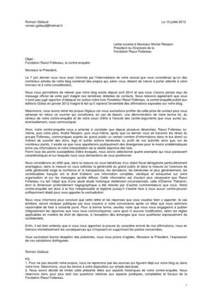 Lettre ouverte à Michel Récipon